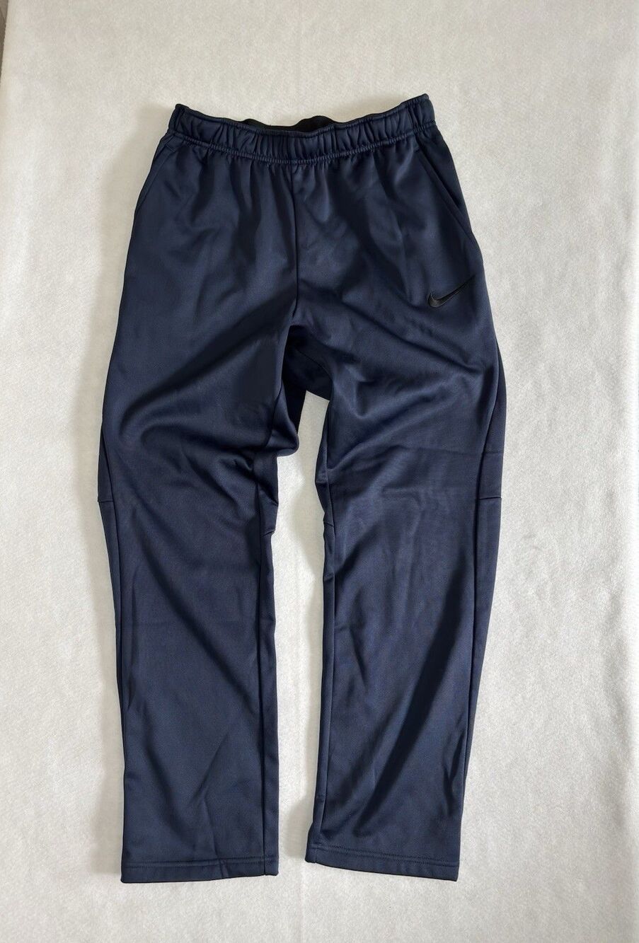 Nike Dri-FIT Navy Blue Athletic Sweatpants Men's Medium Open Hem Training